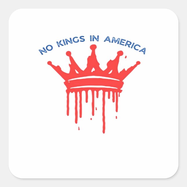 Sticker Carré No Kings In America II Classic (Devant)