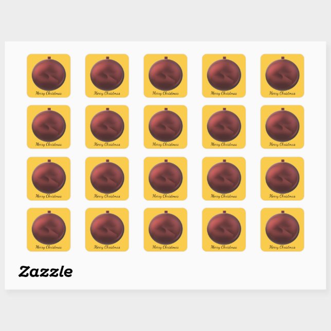 Sticker Carré Noël (Feuille)