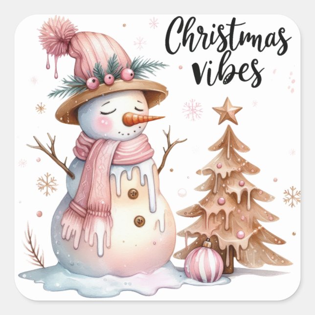 Sticker Carré Noël (Devant)