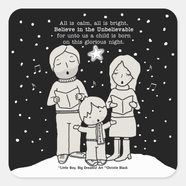 Sticker Carré Noël (Devant)