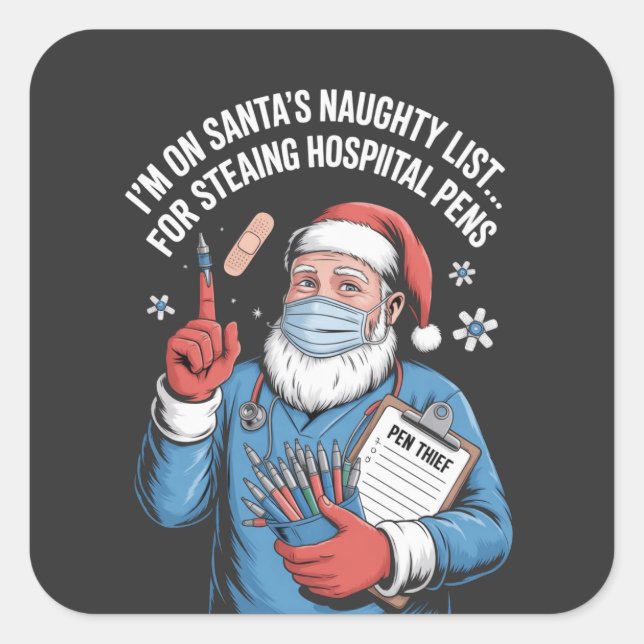 Sticker Carré Noël 2026,  (Devant)