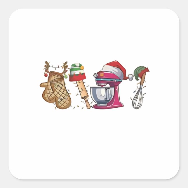 Sticker Carré Noël 2026,  (Devant)