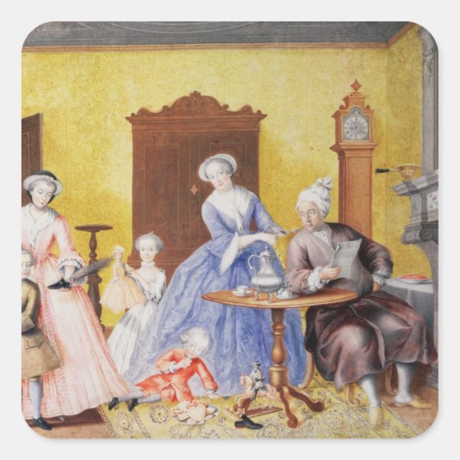 Sticker Carré Noël à la Maison royale d'impératrice (Devant)