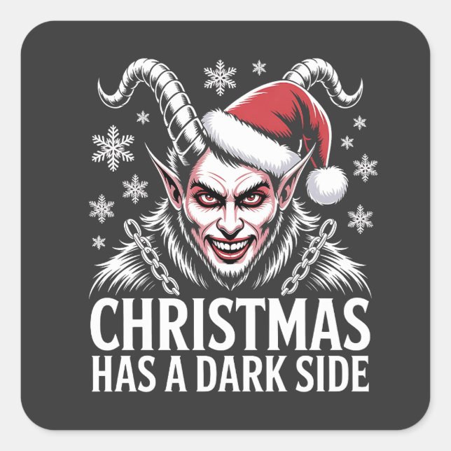 Sticker Carré Noël a un côté sombre (Devant)