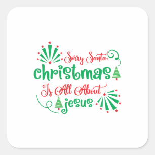 Sticker Carré Noël cadeau Noël est tout