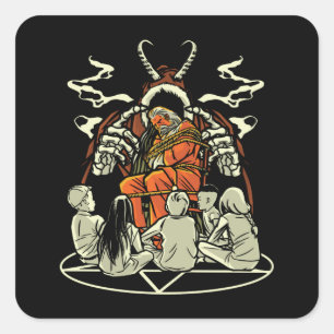 Sticker Carré Noël déplaisant