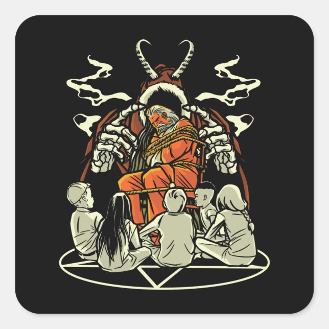 Sticker Carré Noël déplaisant (Devant)