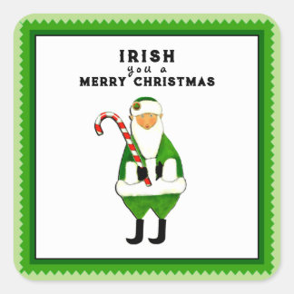 Sticker Carré Noël irlandais