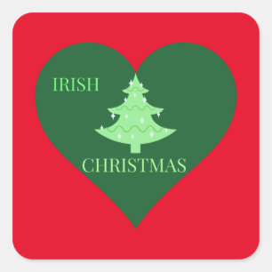 Sticker Carré Noël irlandais