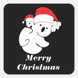 Sticker Carré Noël Koala Oears