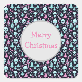 Sticker Carré Noël Pastel Goth
