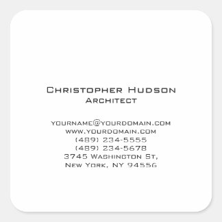 Sticker Carré Noir Blanc Simple Plain Architect