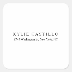 Sticker Carré Noir blanc Unique Classique Professionnel