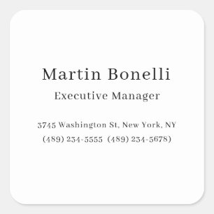 Sticker Carré Noir et blanc tendance minimal simple