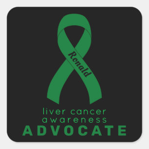 Sticker Carré noir Liver Cancer Advocacy