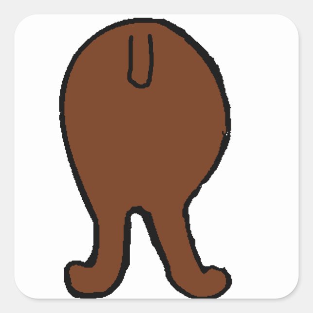 Sticker Carré noix de caniche (Devant)