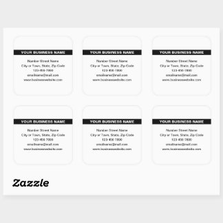 Sticker Carré Nom commercial en surbrillance sur l'autocollant C