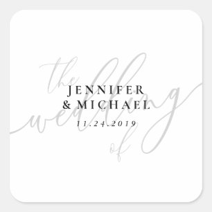 Sticker Carré Nom de coutume de mariage