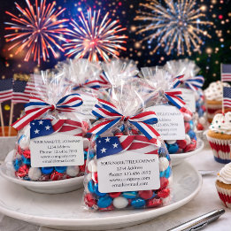 Sticker Carré Nom de l'entreprise American Flag