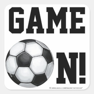 Sticker Carré Nom de l'équipe et numéro du ballon de football