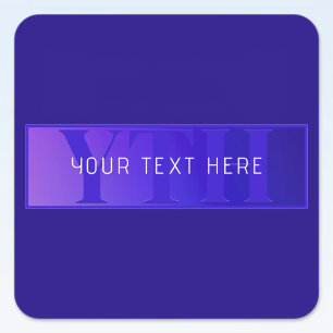 Sticker Carré Nom de script élégant moderne & Monogram Ombre Pur