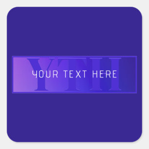 Sticker Carré Nom de script élégant moderne & Monogram Ombre Pur