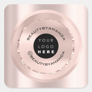 Sticker Carré Nom du logo Corps Produit de maquillage Emballage 