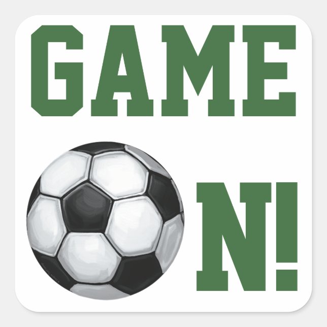 Sticker Carré Nom et numéro de l'équipe balle de football (Devant)