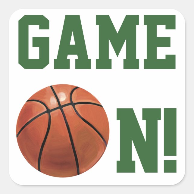 Sticker Carré Nom et numéro de l'équipe de basket-ball (Devant)