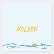 Nom mignon Bleu Jaune Canard en caoutchouc