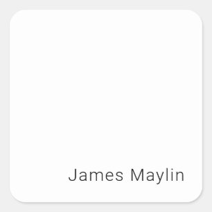 Sticker Carré Nom modifiable minimal simple ou autre texte