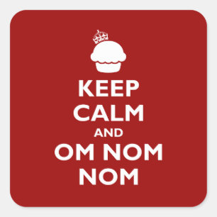Sticker Carré Nom Nom Om Nom