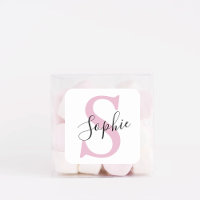 Nom personnalisé moderne Monogramme rose