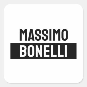 Sticker Carré Nom propre Minimaliste Moderne Simple Noir Blanc
