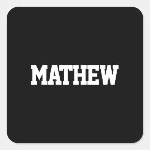 Sticker Carré Noms en gras noir et blanc