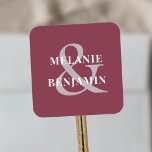 Sticker Carré Noms personnalisés Simple Élégant Rose rose<br><div class="desc">Cette coutume Noms Simple Elegant Rose Pink Carré Sticker créent une atmosphère élégante et romantique. Facile à personnaliser pour vos événements tendance et modernes.</div>