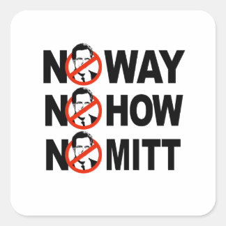 Sticker Carré Non, non, non, non, non Mitt