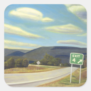 Sticker Carré Noonlight au Vermont