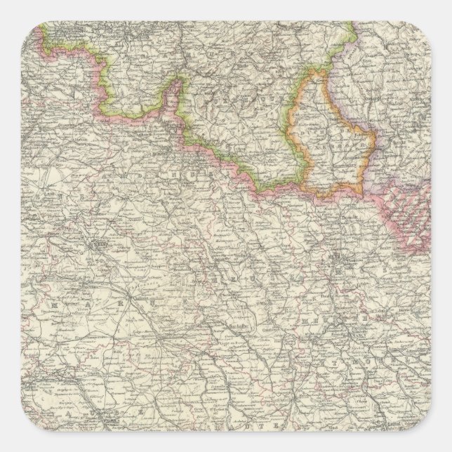 Sticker Carré Nord-Est de la France (Devant)
