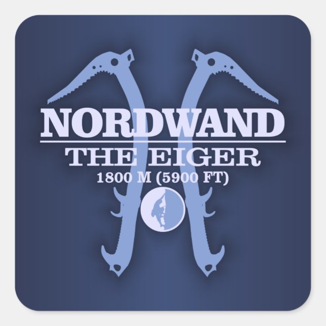 Sticker Carré Nordwand "L'Eiger" (Devant)