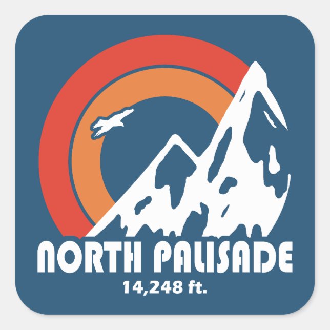 Sticker Carré North Palisade California Sun Eagle (Devant)