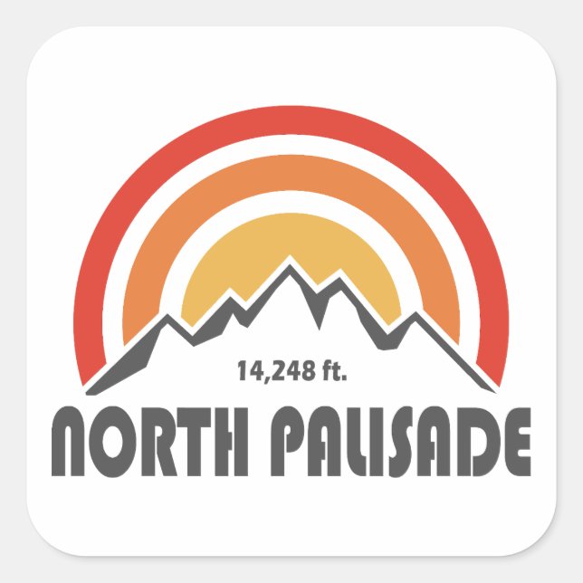 Sticker Carré North Palisade Californie (Devant)