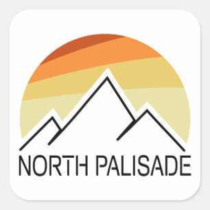 Sticker Carré North Palisade Californie Rétro