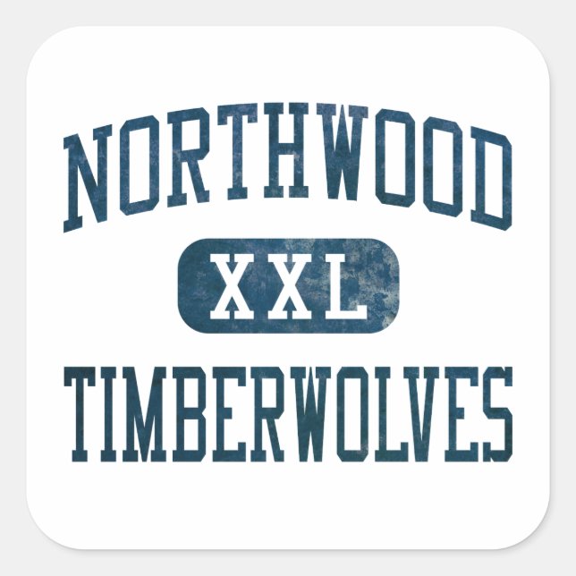 Sticker Carré Northwood Timberwolves Athlétisme (Devant)