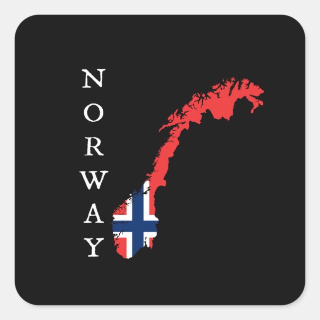 Sticker Carré Norvège (Devant)