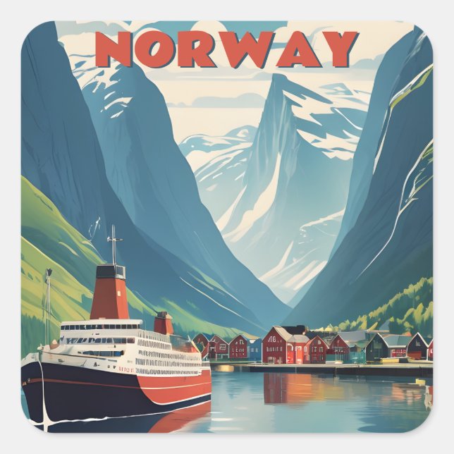Sticker Carré Norvège (Devant)