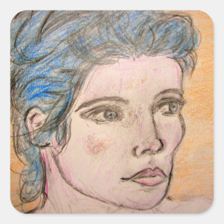 Sticker Carré Norwegian Girl