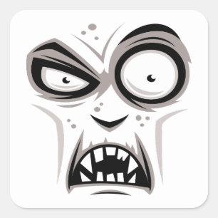 Sticker Carré Nosferatu Vampire Face