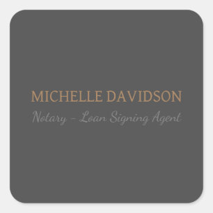 Sticker Carré Notaire minimaliste moderne professionnel