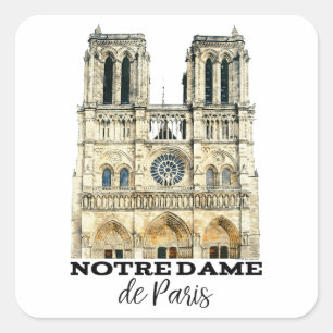 Sticker Carré Notre-Dame de Paris Souvenir France Cathédrale